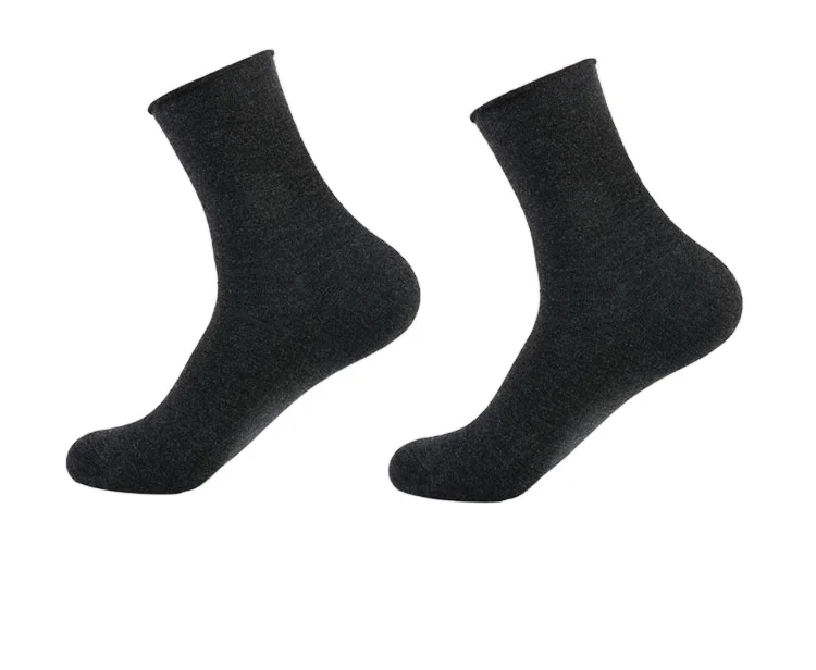 Wholesale Manufacture Customize Black Organic Breathable Men Cotton Custom Seamless Socks