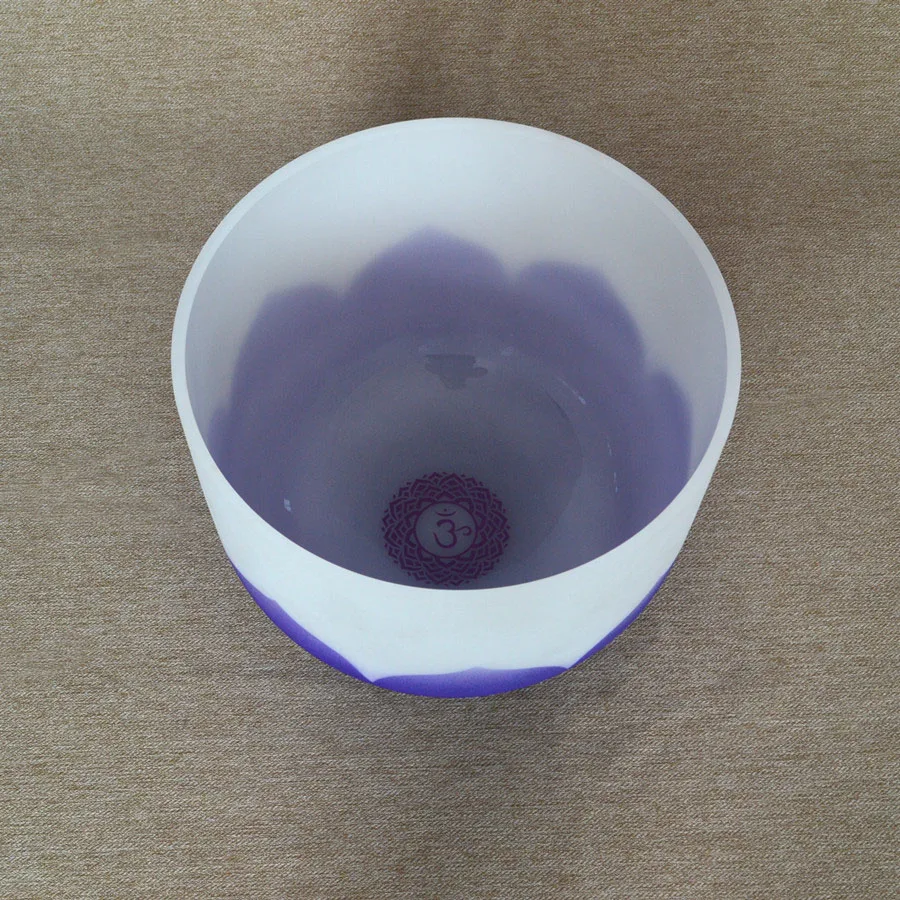 Кварцевая матовая чакра, лотос, Хрустальная Поющая чаша, набор