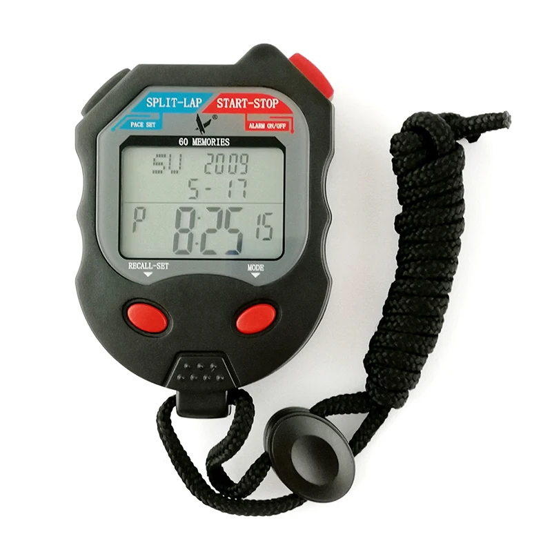 LEAP 60 laps stopwatch timer  outdoor indoor LCD electronic Professional Stopwatch  timer