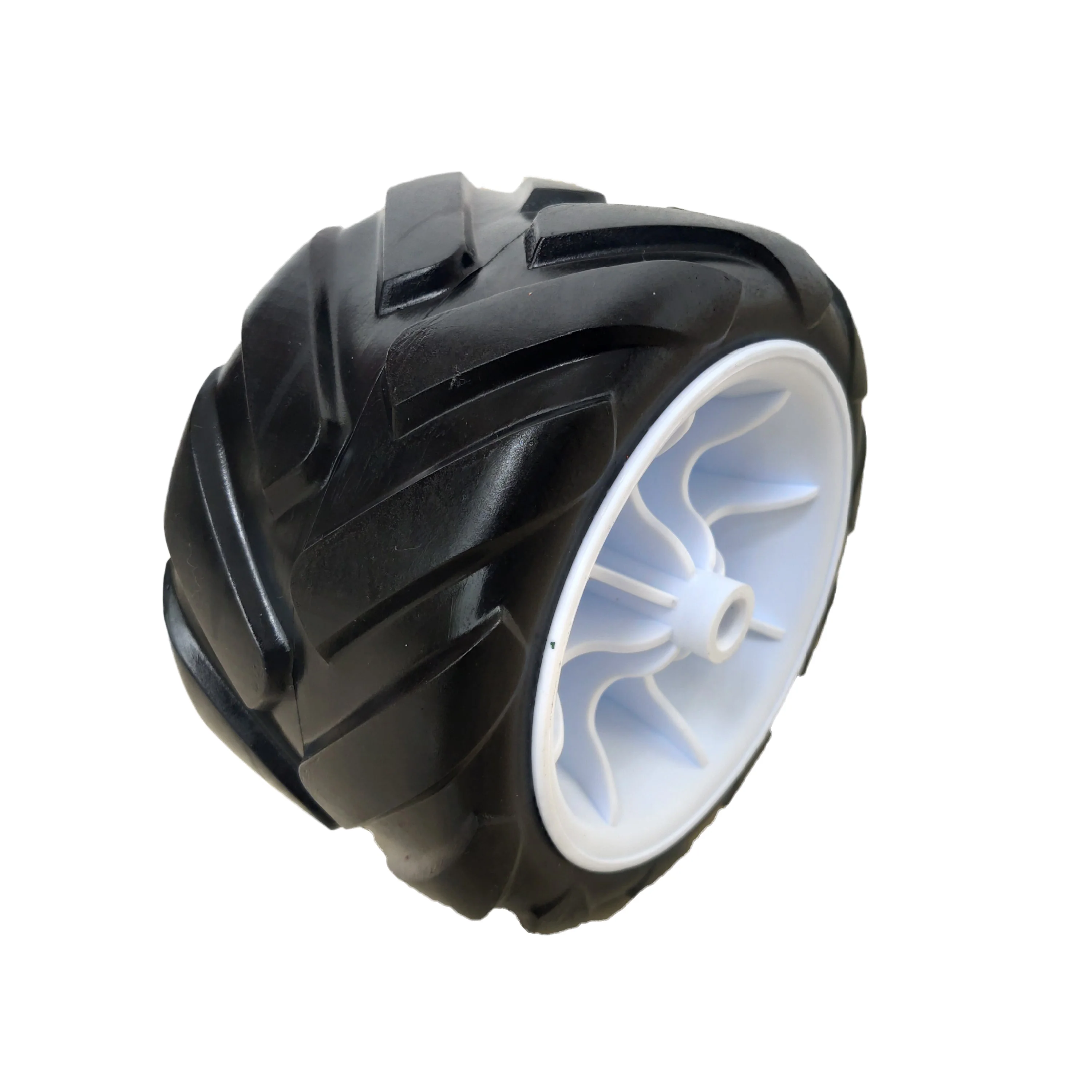 7 inch flat free beach wheel wide pu foam wheel for beach cart