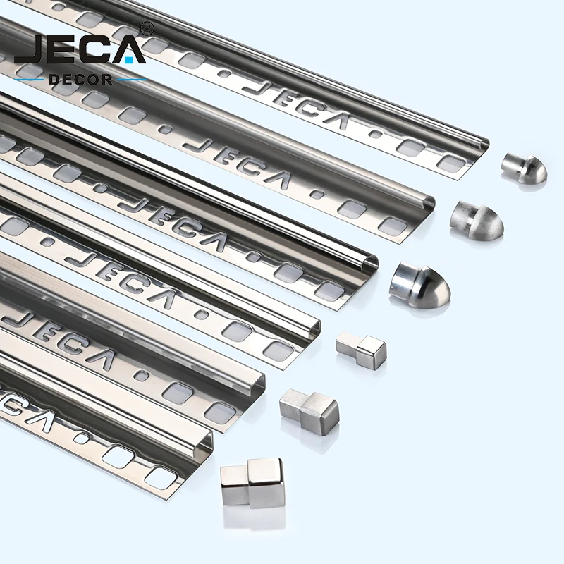 Foshan Factory JECA Stainless Steel Tile Profiles Hot Sale 304 Grade Metal Tile Strips Tile Profile For Wall Decoration