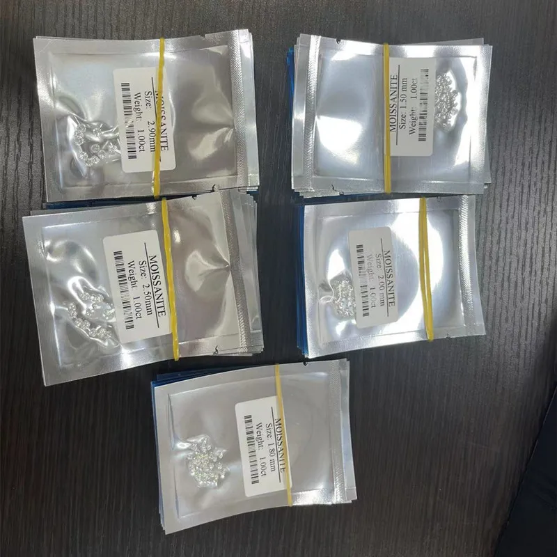 Wholesale Loose Gemstone Synthetic Diamond Small Mini Rough D Color 0.8Mm-2.9Mm Wholesale Melee White Moissanite Diamond