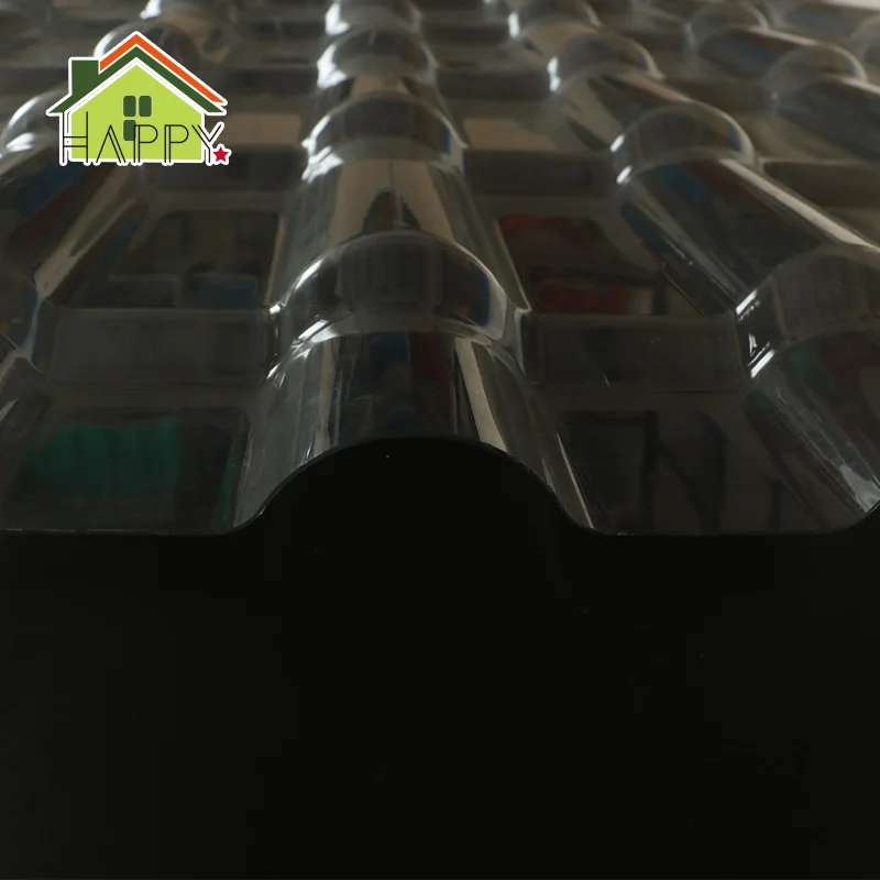 Fiberglass spanish roof tile transparent corrugated  plastic carport roofing material flat roof tiles