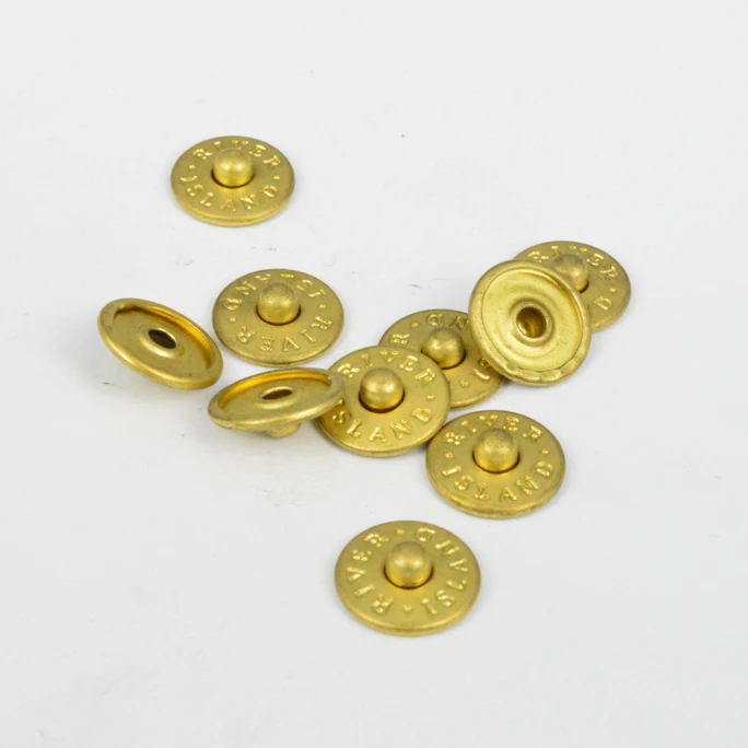 custom logo solid brass leather rivets and studs