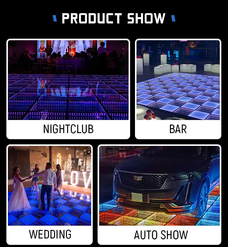 Piso Led Juego Pista De Baile De Le Espejo Light up Rgb Glass 20x20 Magnet Mirror 3d Led Dance Floor