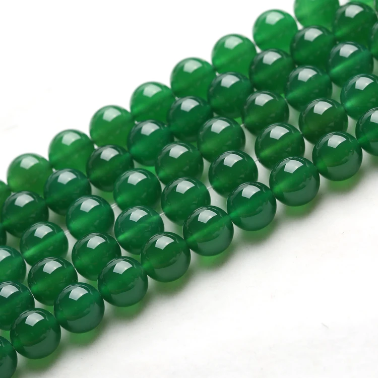 10mm round green onyx gemstone beads