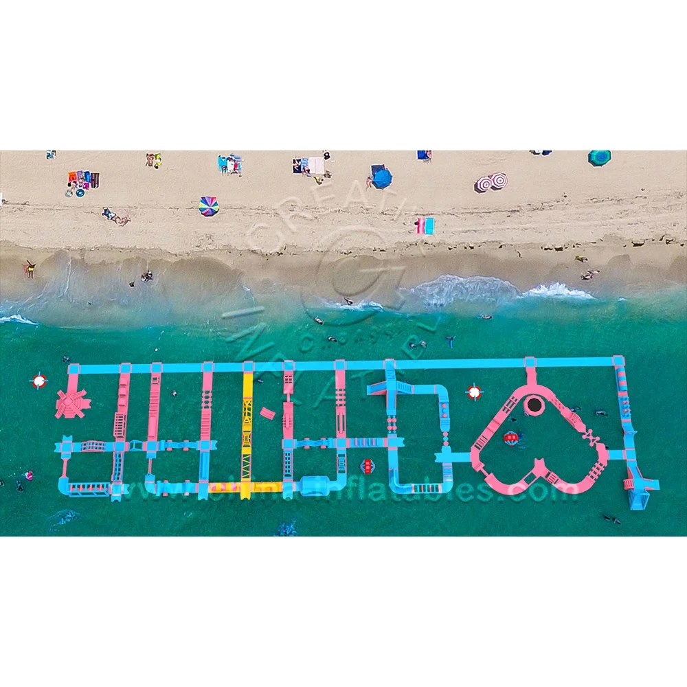 Custom Made Inflatable Floating Water Park Large Sea Parks for Sale