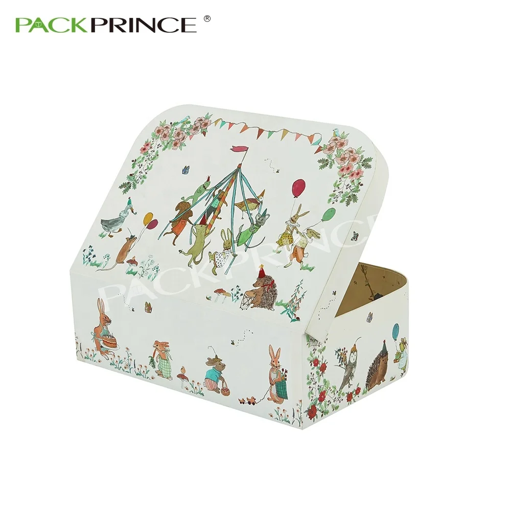 Wholesale Luxury ECO Friendly Mini Kids Rigid Paper Packaging Gift Box Cardboard Suitcase With Handle