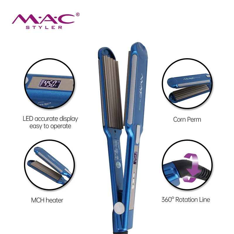 MACstyle Blueness Salon 480F титановая плавающая пластина профессиональные плоские утюги оптовая торговля частная этикетка выпрямитель для