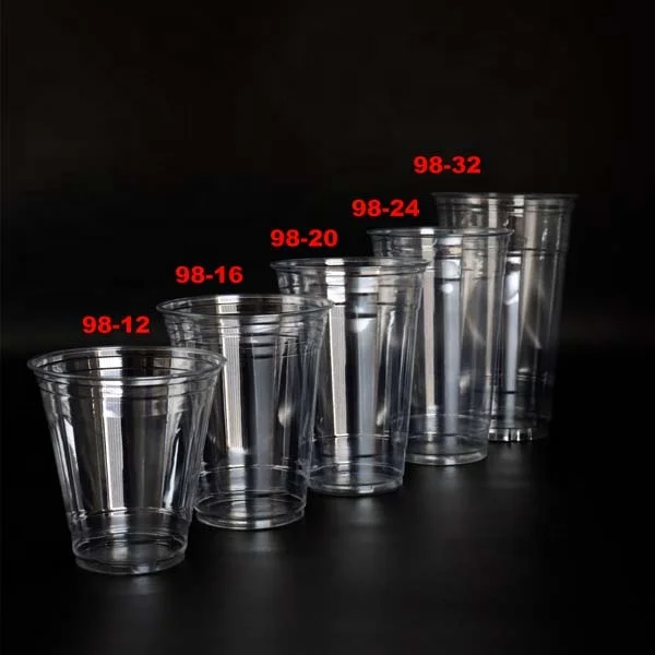 Wholesale 9 10 12 16 20 24 32oz PET Disposable Clear Plastic Party Cups for Wedding Birthday Thanksgiving Halloween Christmas