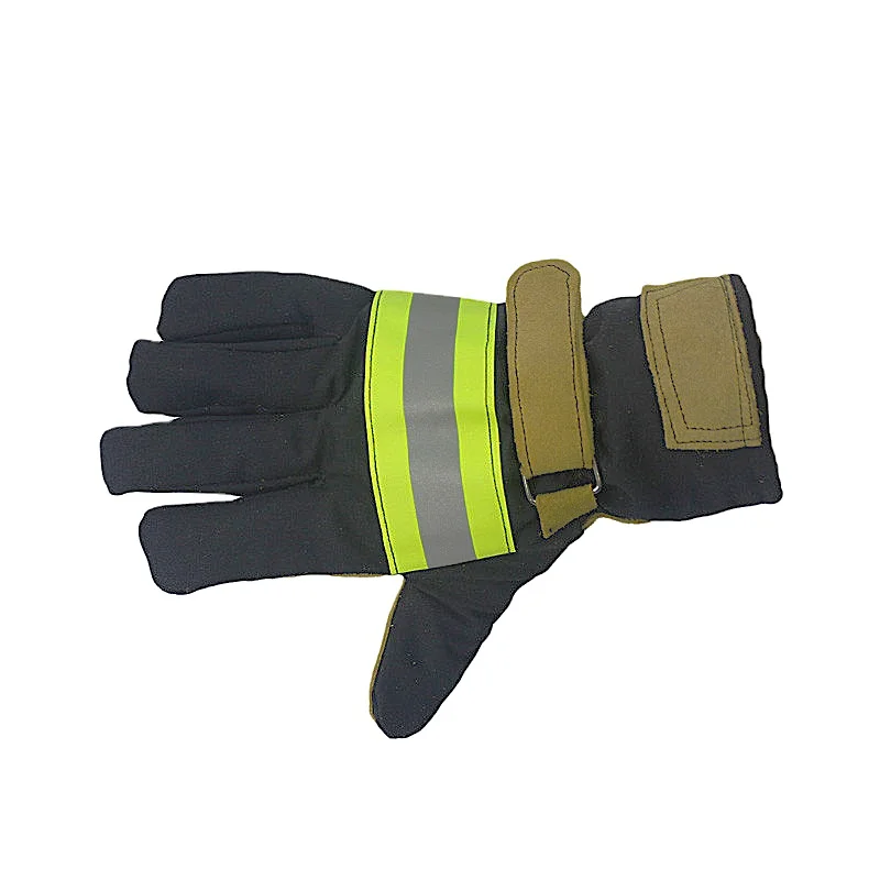 Shanghai PENCOfireman gloves cow  leather nitrile  gloves price fire safety gloves with palm leather reinforced