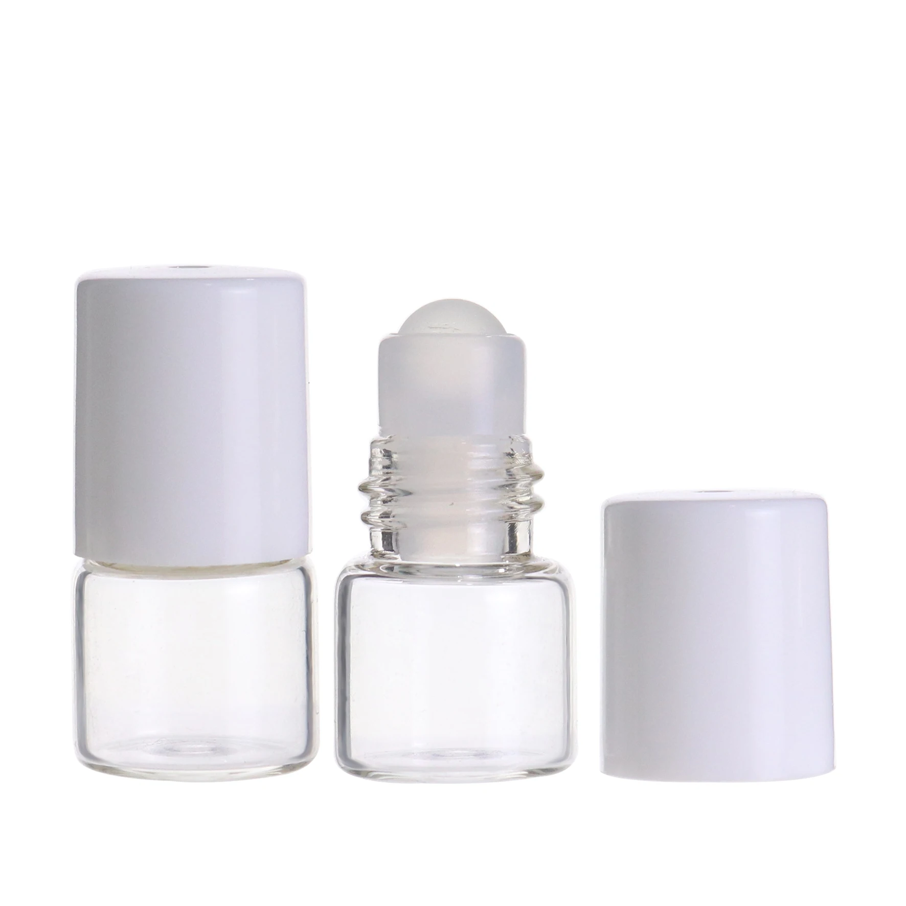 Low MOQ oil perfume glass roll on bottles refillable roller ball essential oil sample bottle