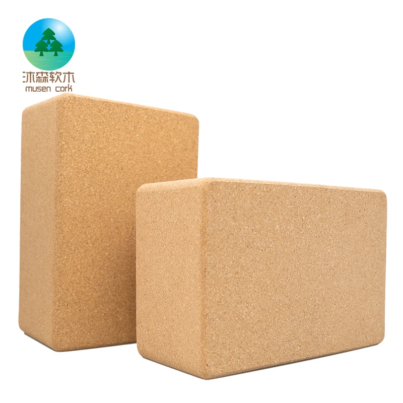 Custom Print OEM ODM  Label ECO Friendly Gym Fitness Natural Rubber Cork Yoga Mat Wheel Strap Block Yoga Set