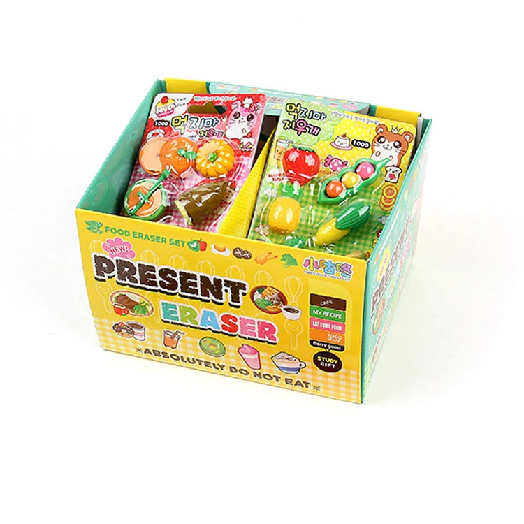 fancy cute japanese stationery eraser set tpr 3d kids rubber fruit erasers