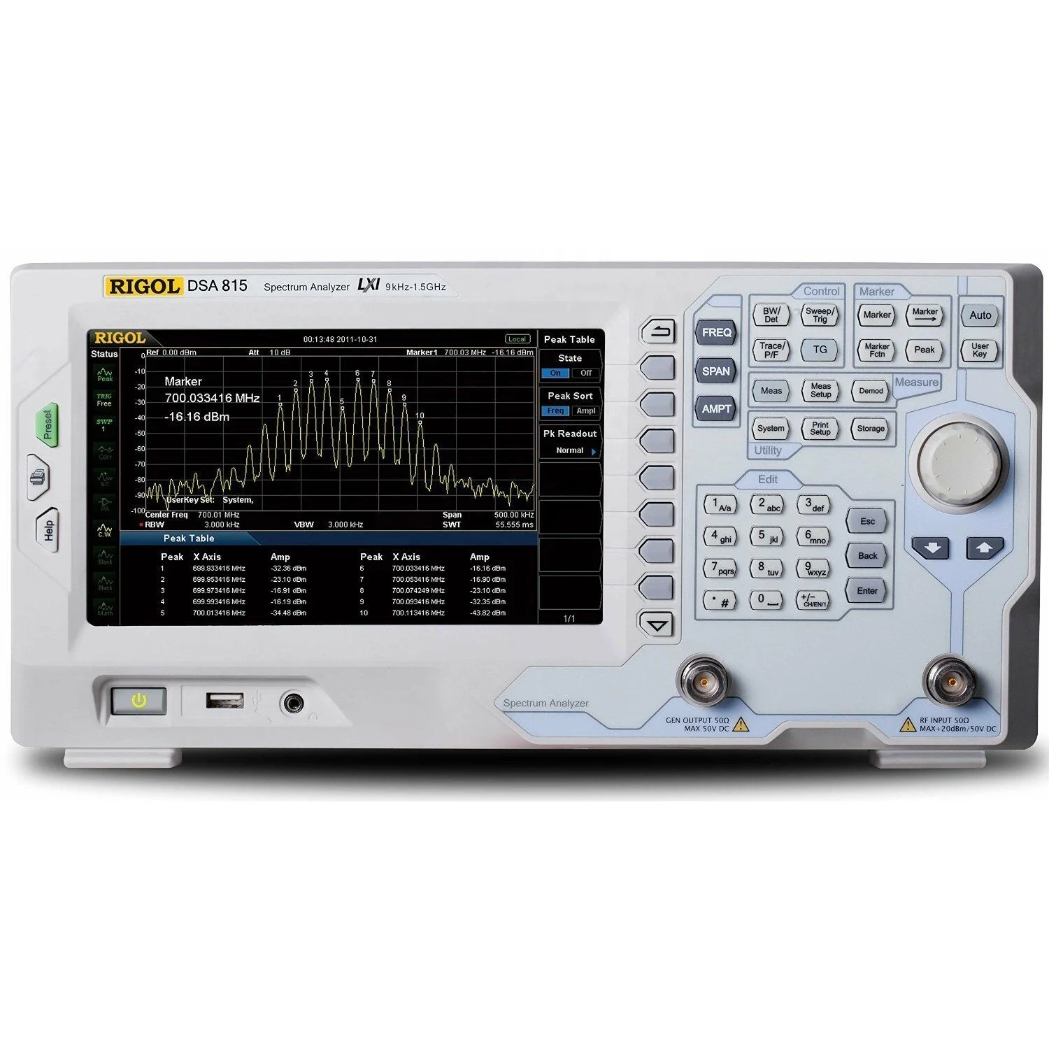  Анализатор спектра ригола DSA815 9 кГц 2 1 5 ГГц-135дбм