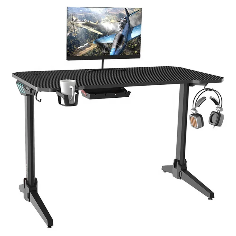 Заводская поставка, разумная цена, Небольшие компьютерные столы, игровой L-образный игровой стол, металлическая современная семейная коммерческая мебель LY113