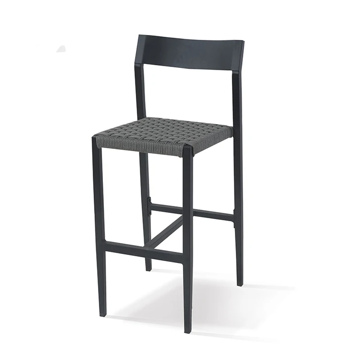 Outdoor Furniture Table Bar Chair Rope Weaving Coffee Bar Stools (1600111801689)
