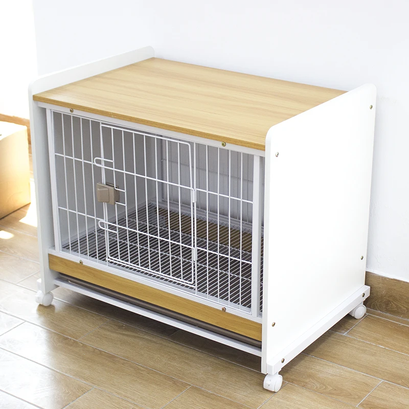 Wood pet house luxury heavy duty wire metal cat crate furniture aluminum travel outdoor dog cages crates with tray wheels