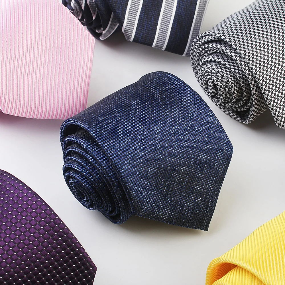 Polyester Ties Male Neckties Wholesale Clip Cufflinks Handkerchief Neckties 8cm Cheap Price Promotion Herren Krawatten Neckties