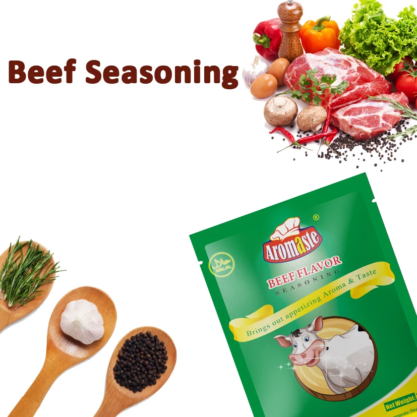 10g Halal Beef Stock Seasoning Powder Food Grade Chicken Flavor Dry Spices and Bouillon Haccp Certified in Carton Packaging