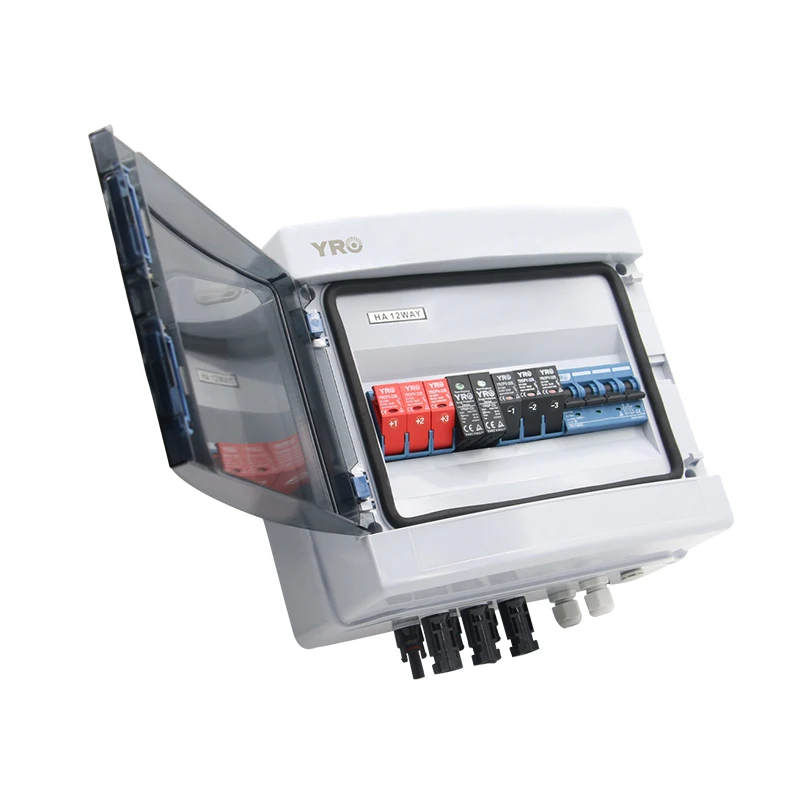 Solar pv Combiner Box for 3 strings solar panel DC 1000V Photovoltaic array IP65  with DC SPD lightning protection