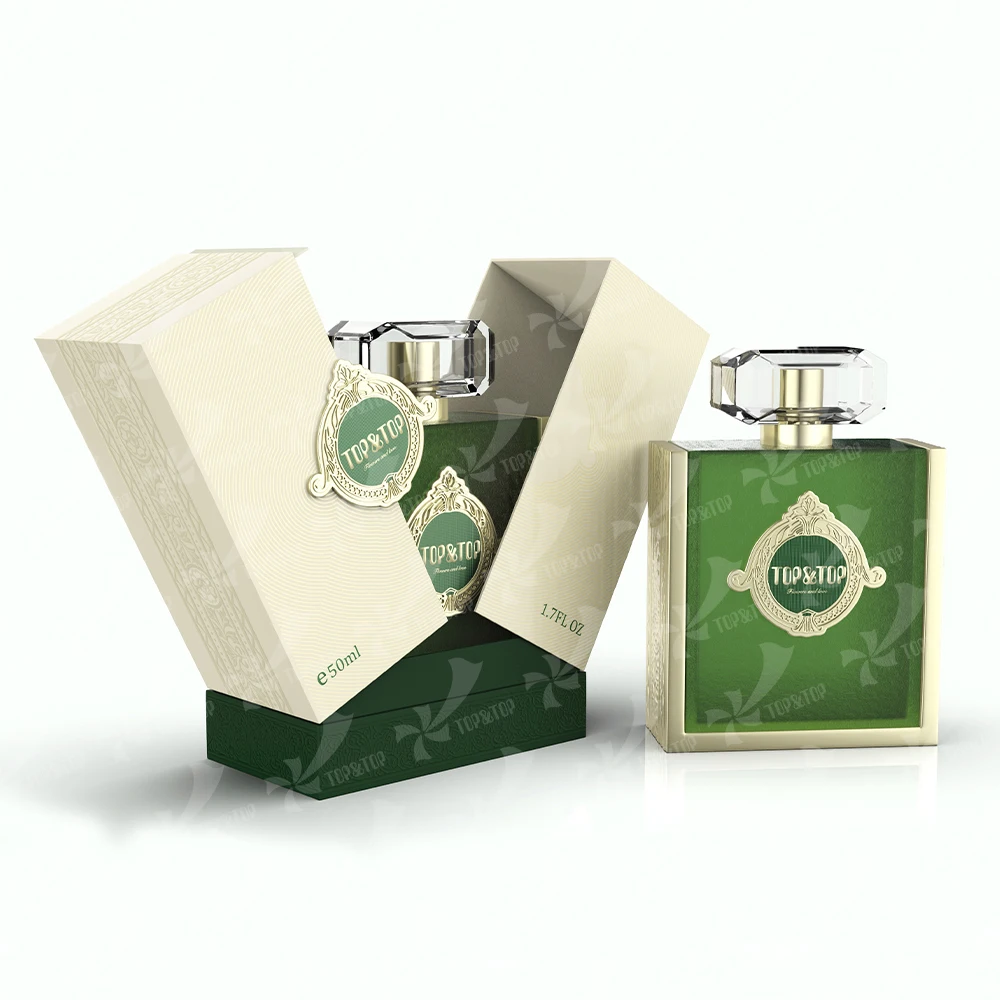 Custom luxury 30ml 50 ml 100ml square parfum flasche empty clear glass spray perfume sample refillable bottles with packing box