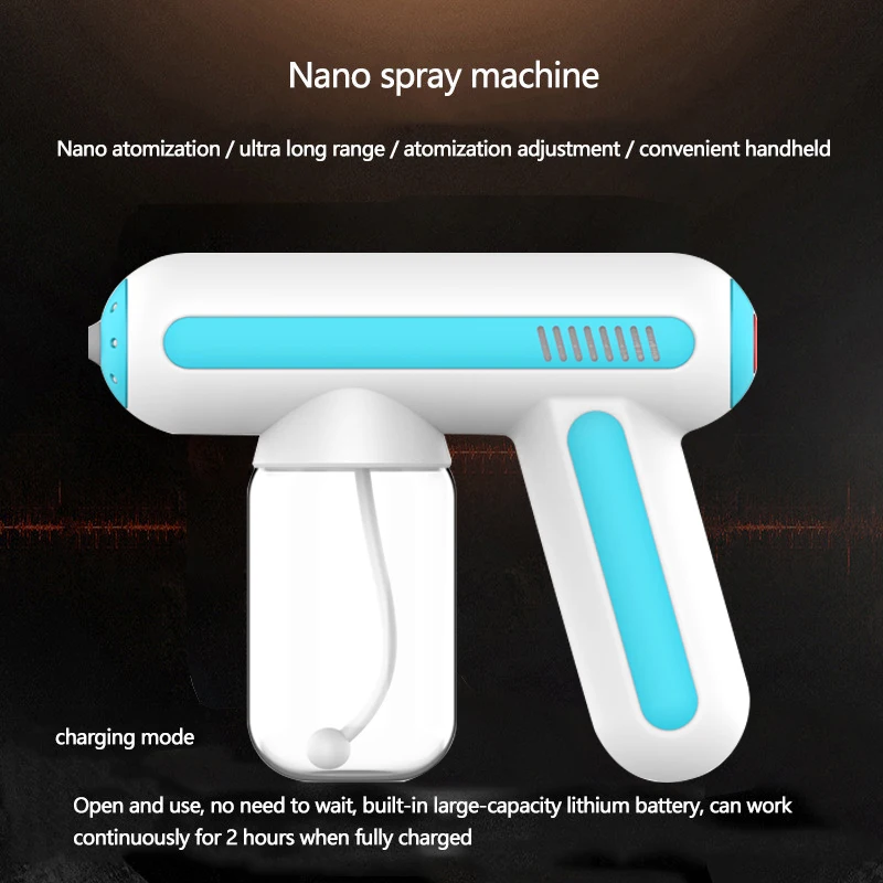 Portable Electrostatic Disinfection Nano Spray Green 300ml Touch Screen
