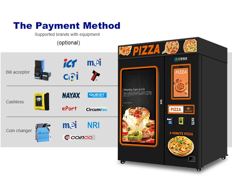 Instant Pizza Anytime Quick and Delicious Vending Machine With Assorted Options Self Service Coin Operated Pizza Vending Machine