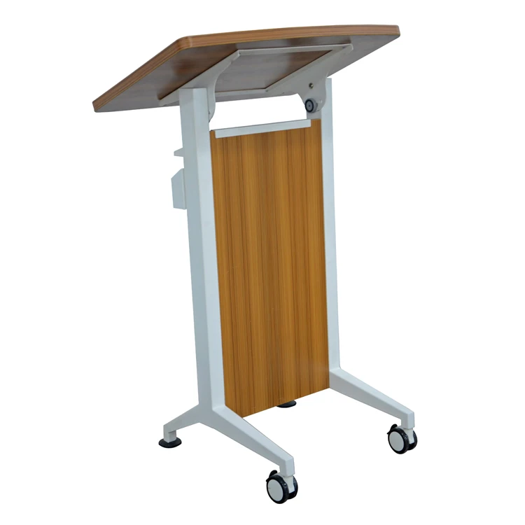 New design modern  cheap meta frame speech podium for school