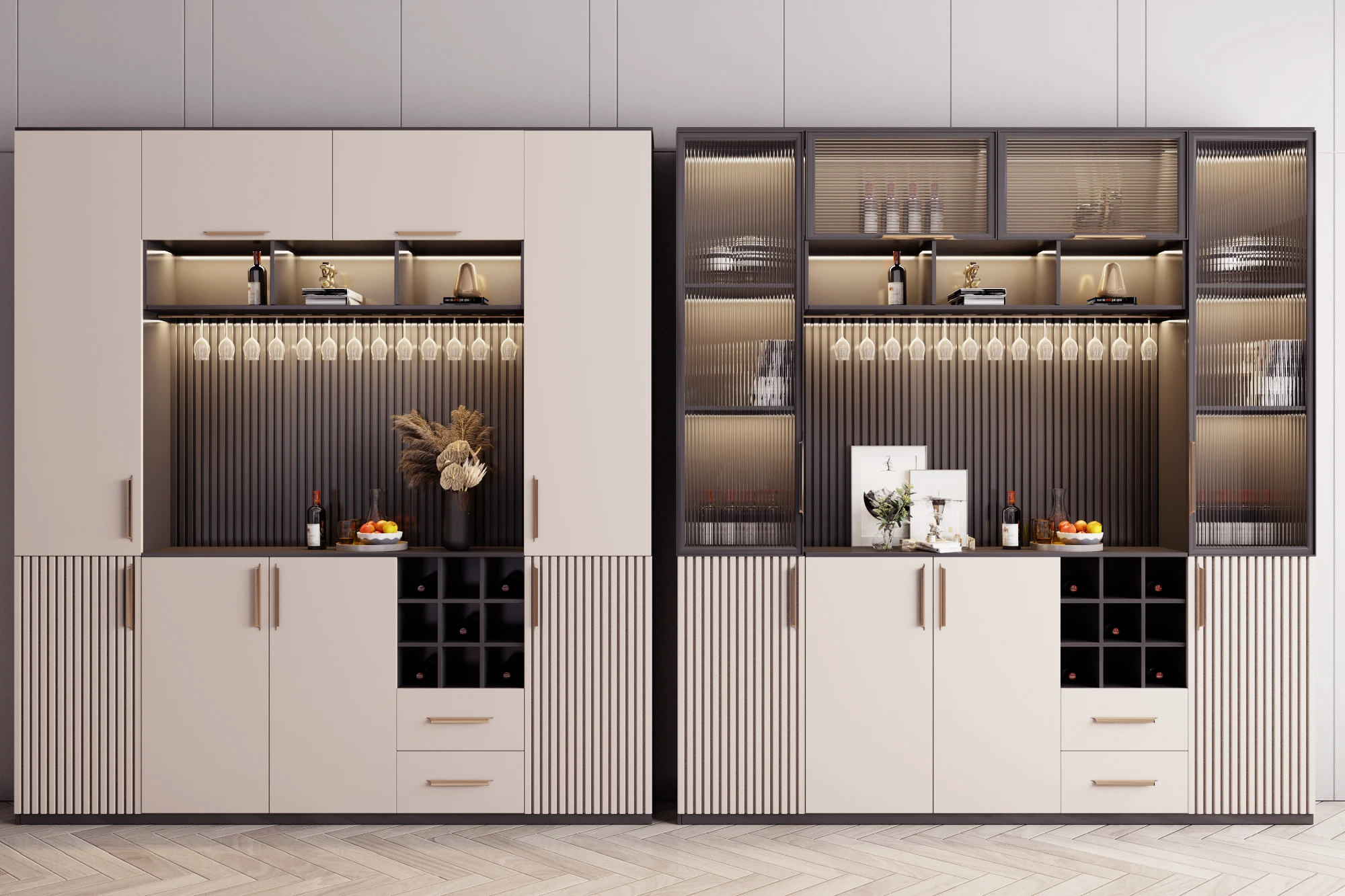 Easy Assembly modern wine display cabinet Creative glass wine cabinet wine cooler cabinet chiller home bar furniture