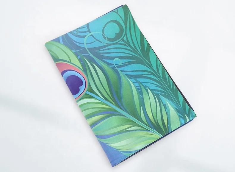 Высококачественные роскошные коврики для йоги из микрофибры и замши, резиновый коврик с узором, трафаретная печать