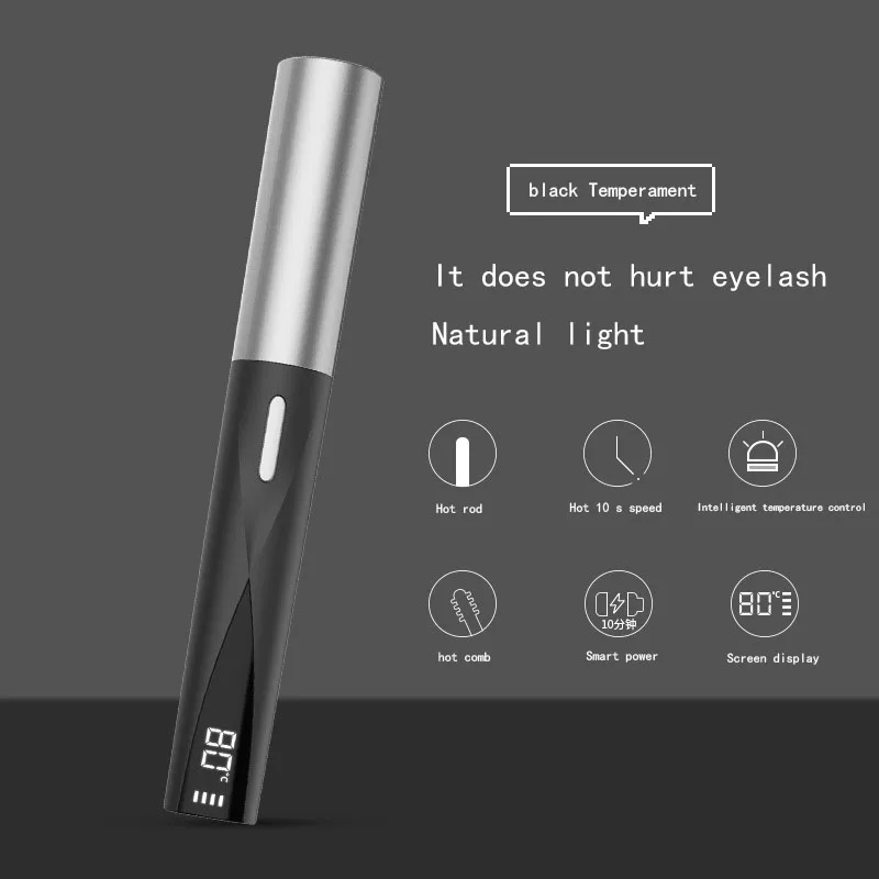 
Heated Eyelash Curler Usb Rechargeable Electric Eyelash Curler For Women With Temperature Gears Quick Heating With Lcd Display 