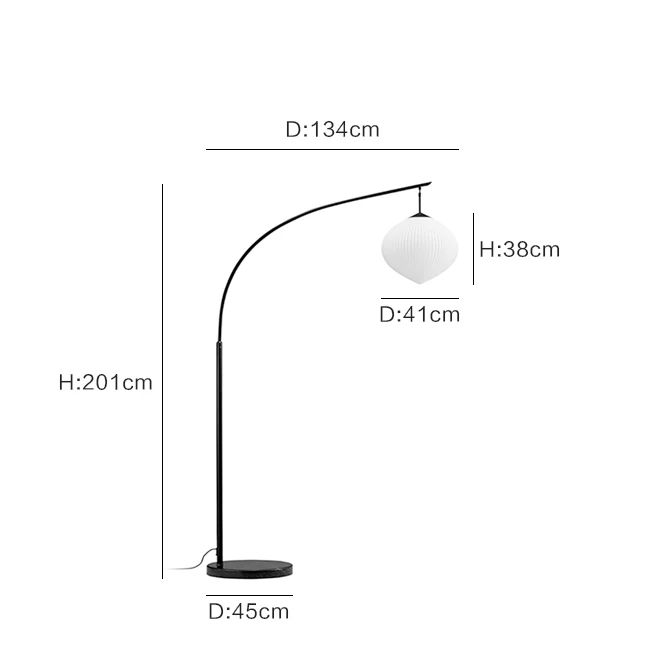 Nordic Modern Minimalist Light Luxury French Villa Living Room Bedroom Study Glass Lily Of The Valley Fishing Floor Lamp