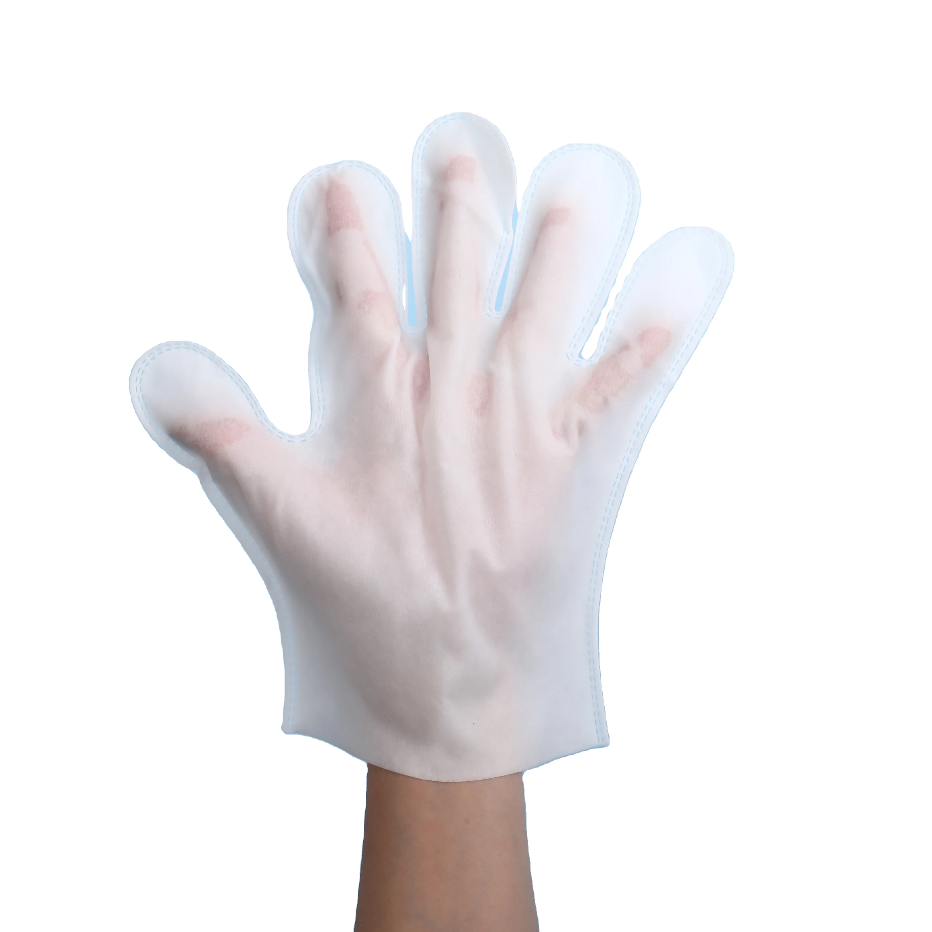 7pcs/box Hot Sale wash-free non woven household clean non irritating five finger dog cat wet wipes pet gloves