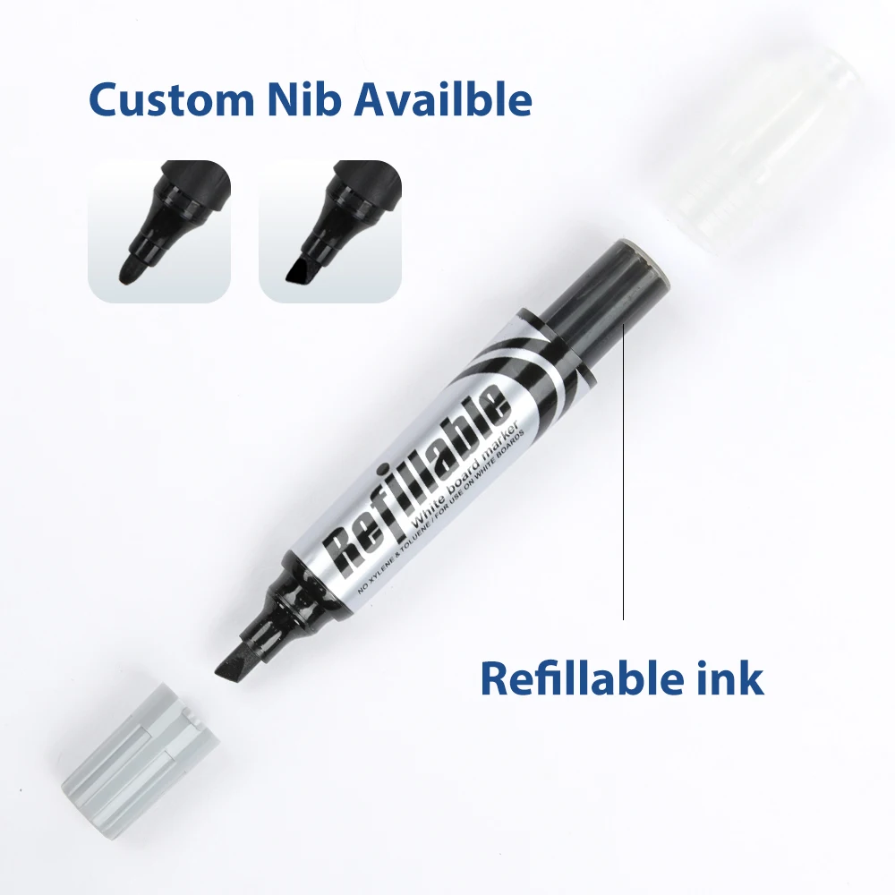 Gxin G-206D Non-toxic Low Odor Ink Refill Bullet Tip International Colors Whiteboard Marker Pen for Office