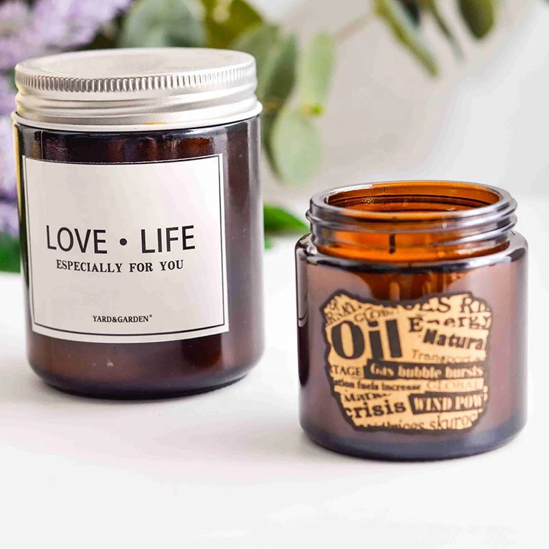 
Jar Candle In Glass Luxury Customized Custom Flower Handmade Oem Box Art Logo Packaging soy wax 