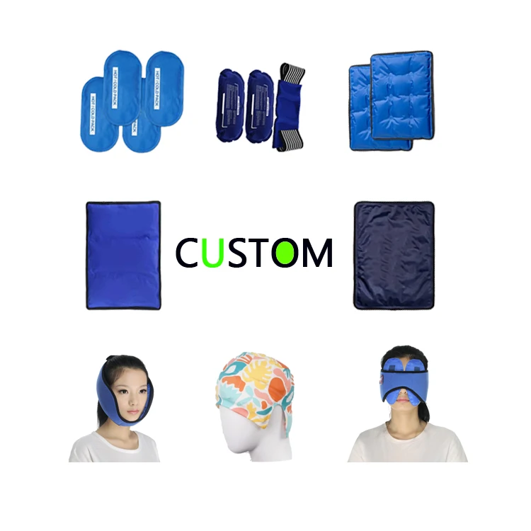 New Products Aesthetic Lotus Round Shoulder Face Black Coolers Bar Packing Instant Sports Ice Pack Head Wraps
