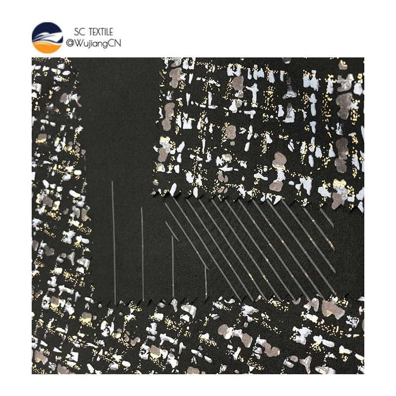 2022 new trend 50D high-elastic printing fabric 78gsm film polyester pongee fabric for jacket