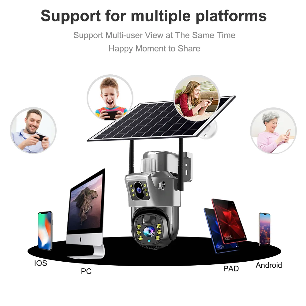 V380 Pro Wifi Dual lens PTZ Camera 4.0MP Two-voice way Camera