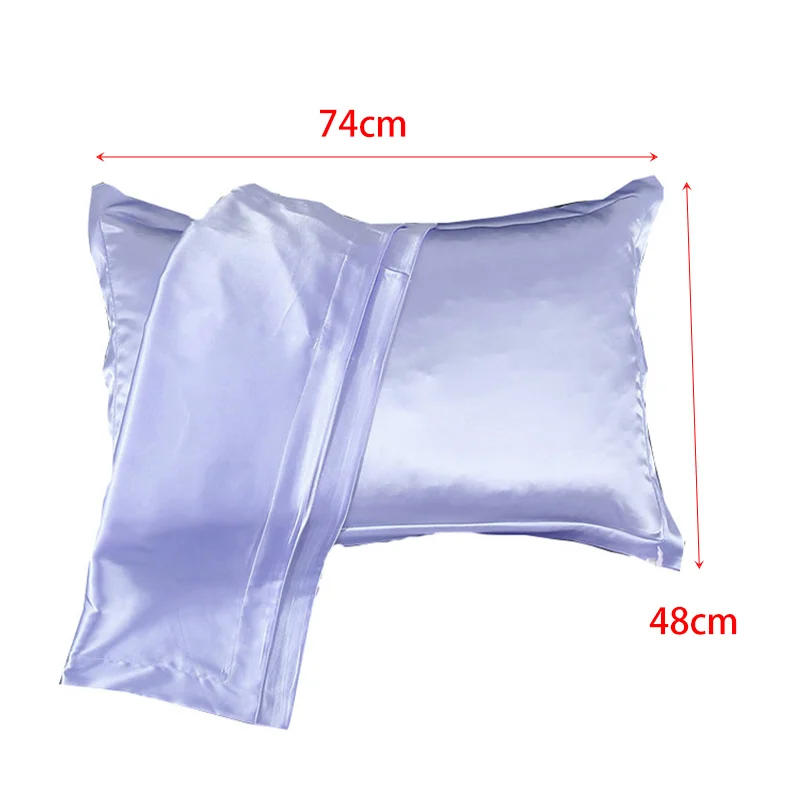 
Wholesale Bedding pure color silkworm simulation silk pillowcase single pillow towel for bed room 