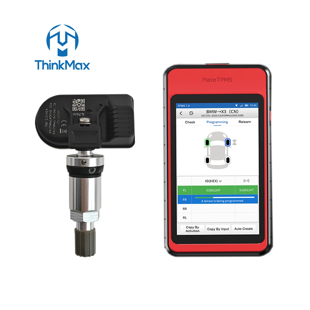 Free A8 Programador De TPMS Programmer Tool in 500 pcs Tire Pressure Monitoring Sensor Programmer for TP01 universal sensor