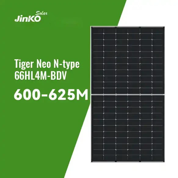 High Quality JinKO Tiger Neo 625W High Efficiency JKM625N-66HL4M-BDV Solar Panels N-type Half Cell Bifacial Dual Glass PV Module