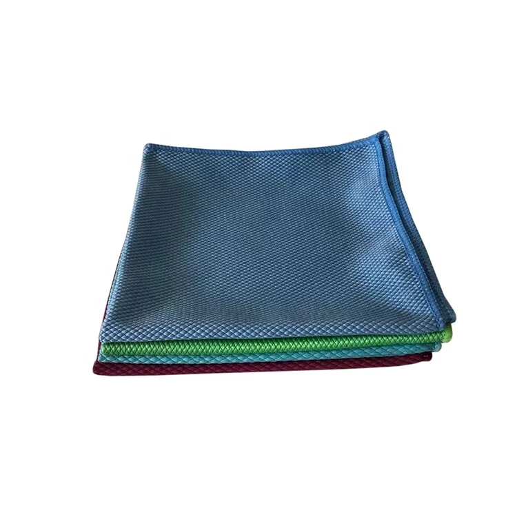 
Top Lint-free Diamond Glass Cleaning Microfiber Fish Scale Towel Cloth 