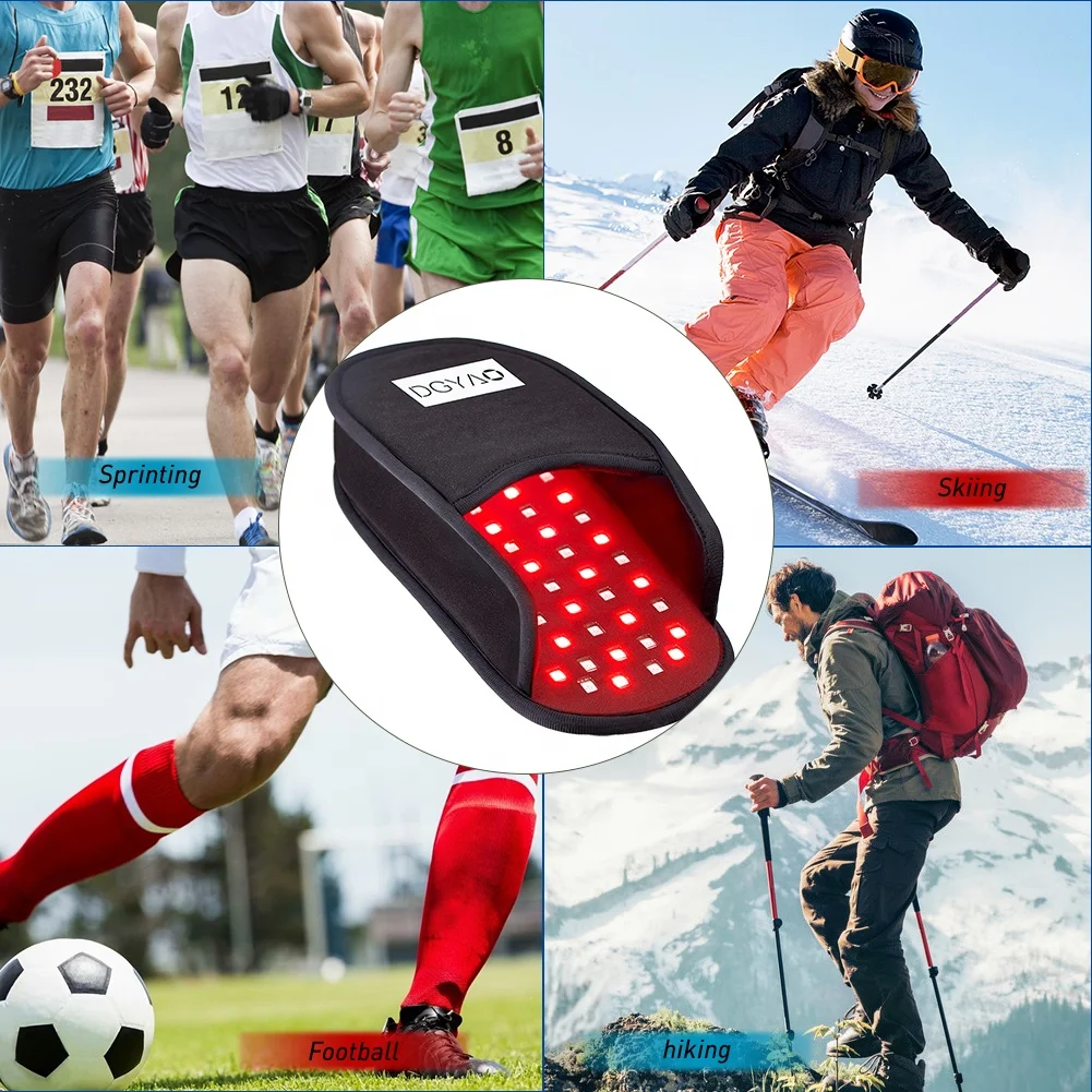 DGYAO Red Infrared Light Therapy Slipper Near Infrared LED 880nm 660nm for Foot Pain Relief (SMD LED, 1 pad)