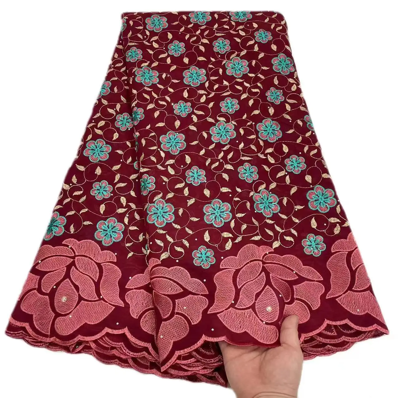 Swiss Balinese Embroidery Design Pure Cotton cloth fabric