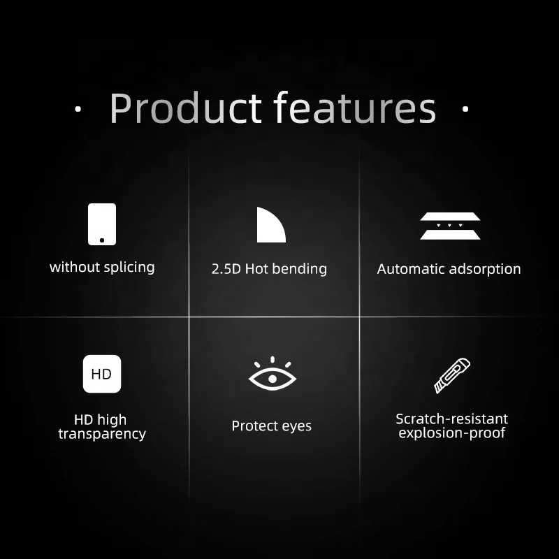 Installation tools 2.5D 9H Tempered Glass Navigation Screen Protector For Tesla Model Y 20 21