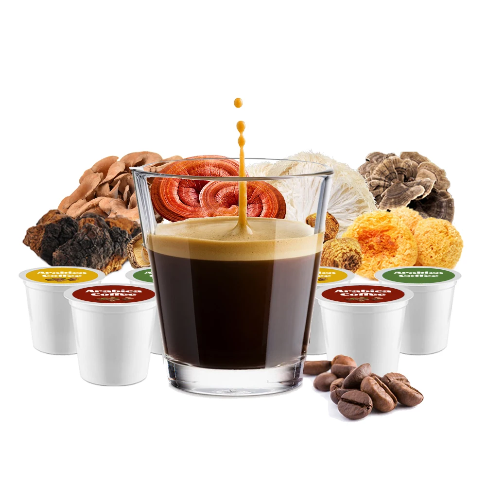 Popular K cup coffee Pod with Medicinal Mushroom extract
