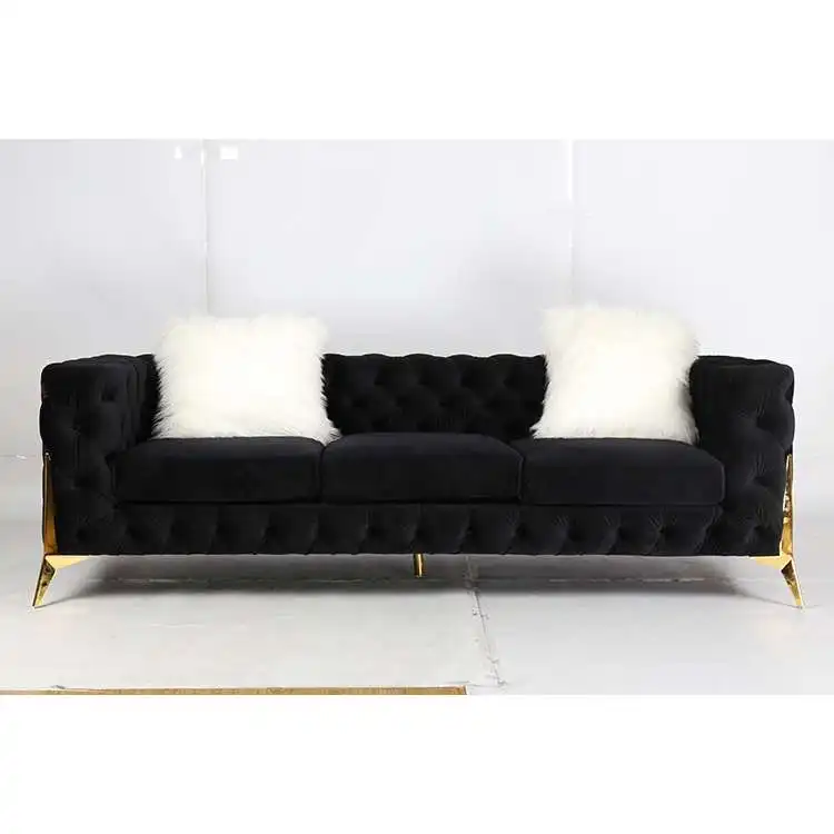 Ex factory Price Modern New Design Luxury Stainless Steel Living Room Sofa