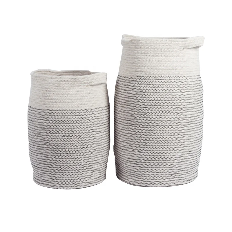 Часы с плетеным ремешком Большие Детские тканые из хлопкового каната для хранения корзина для белья с ручками