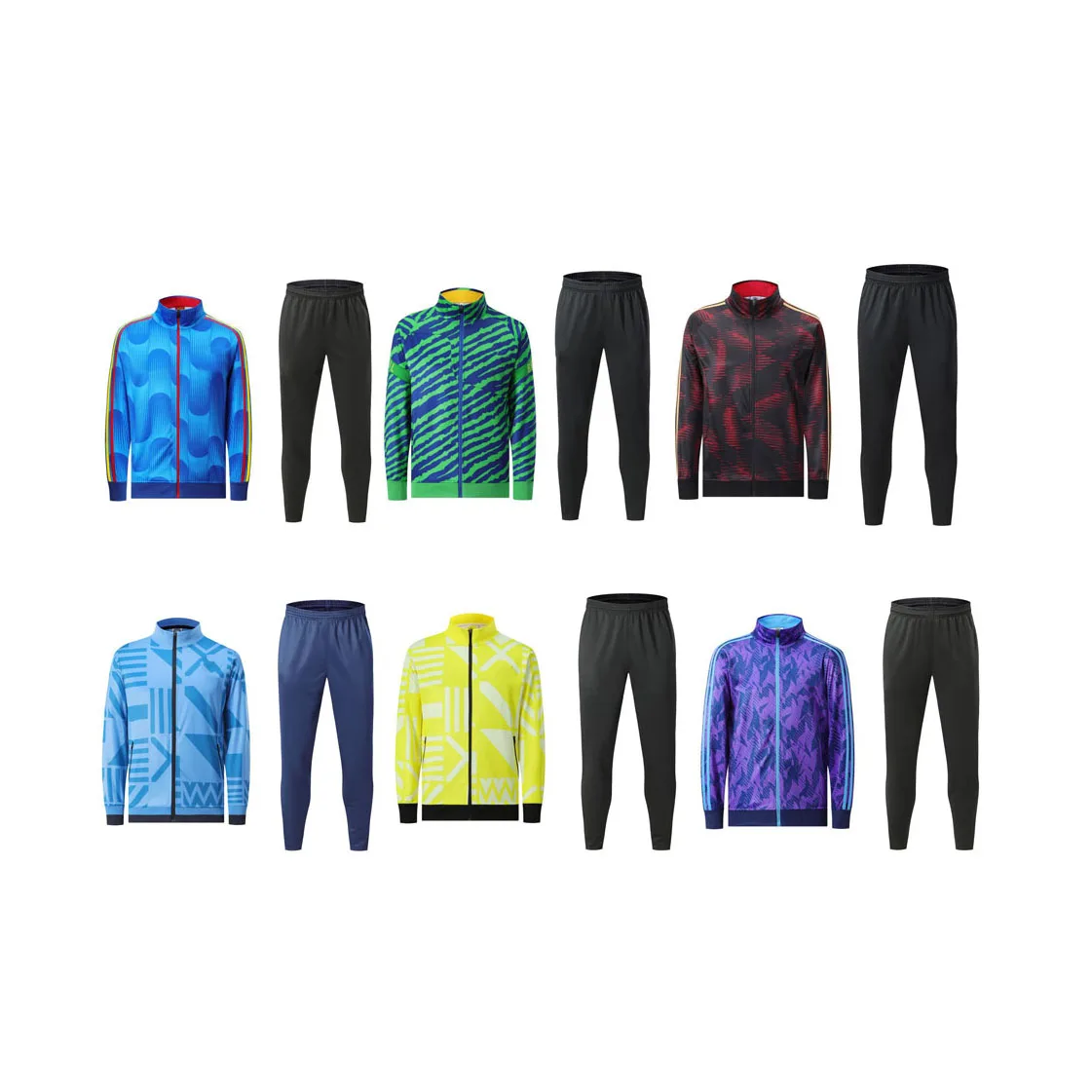 Wholesale 24-25 Custom Soccer Jackets Long-Sleeve Football Tracksuit Sportswear for  Adult Youth Team